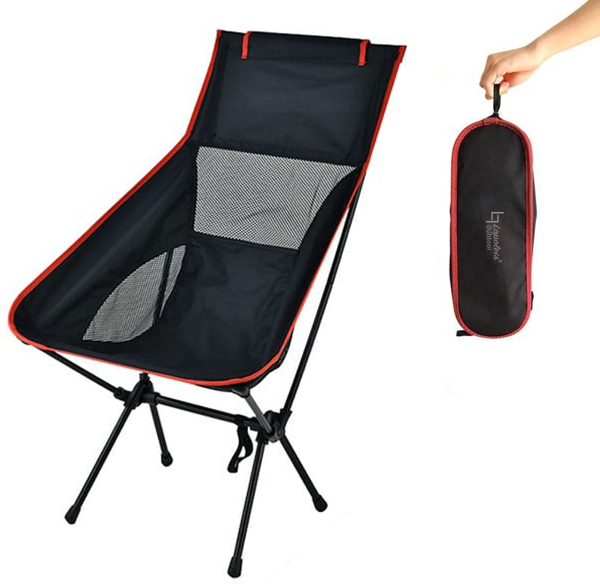 Lopoleis® Campingstoel – Campingstoel Opvouwbaar – Visstoel – Vouwstoel – Strandstoel – Inklapbaar – Lichtgewicht – Outdoor Stoel - Hoge Rugleuning 3 Lopoleis® Campingstoel – Campingstoel Opvouwbaar – Visstoel – Vouwstoel – Strandstoel – Inklapbaar – Lichtgewicht – Outdoor Stoel - Hoge Rugleuning