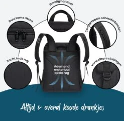 Sunflake Koelrugzak - Lunchtas - Koeltas Backpack Voor Dames & Heren - Zwart -Winkel Voor Kampeerartikelen 1200x1171 2