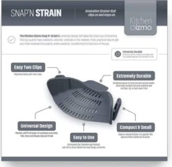 SensaHome- Siliconen Vergiet - Keuken Afgietdeksel - Afgiethulp - Siliconen - BPA Vrij - Grijs -Winkel Voor Kampeerartikelen 1200x1171 9