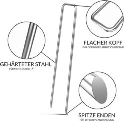 Gardebruk Haringen Set Van 50 Gegalvaniseerd Staal LxØ 150x2,7mm -Winkel Voor Kampeerartikelen 1200x1173 1