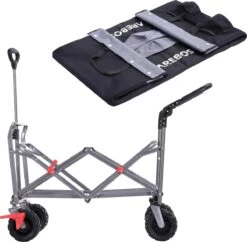 AREBOS Handkar | Transportwagen | Apparatuurwagen | Opvouwbaar | Duwstang| Zwart 25 AREBOS Handkar | Transportwagen | Apparatuurwagen | Opvouwbaar | Duwstang| Zwart -Winkel Voor Kampeerartikelen 1200x1177 8