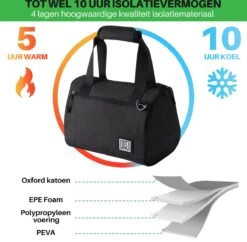 Brisby 4 Laags Geïsoleerde Koeltas - Lunchtas 10 Liter - Zwart 14 Brisby 4 Laags Geïsoleerde Koeltas - Lunchtas 10 Liter - Zwart -Winkel Voor Kampeerartikelen 1200x1178 9