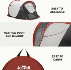 JEMIDI Tweepersoons Pop-up Tent - Opgooitent, Werptent Voor 2 Personen - Ideaal Als Festivaltent Of Kampeertent - Verschillende Kleuren -Winkel Voor Kampeerartikelen 1200x1179 1
