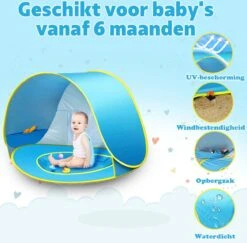 Seidon Strandtent Baby - Pop Up Tent - UV Bescherming - Baby En Kind - Waterdicht - Zwembadje - UV Bescherming -Winkel Voor Kampeerartikelen 1200x1180