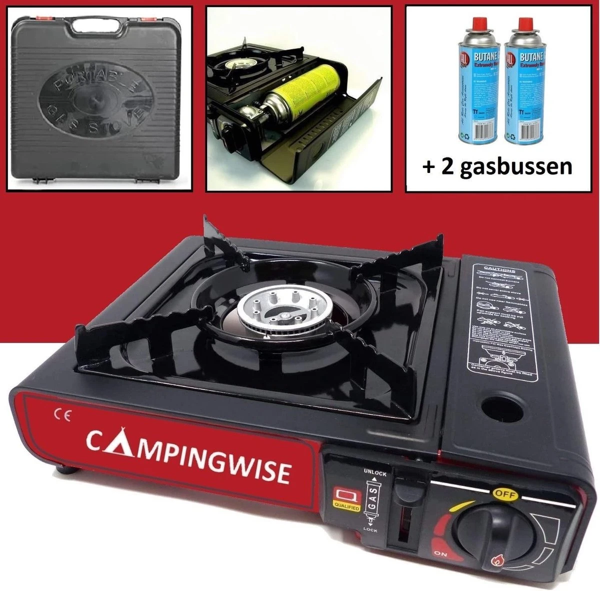 Camping Kooktoestel Op Gas - 1-pits - Inclusief Opbergkoffer 3 Camping Kooktoestel Op Gas - 1-pits - Inclusief Opbergkoffer