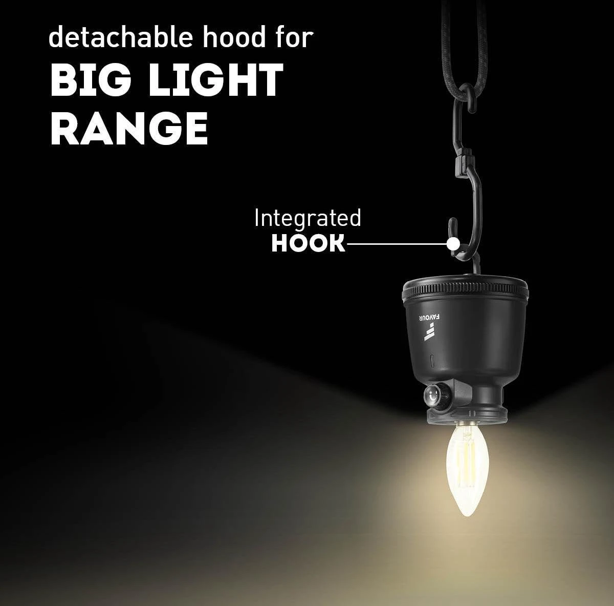 Favour L0818 Retro Camping Lamp Oplaadbaar LED, 320 Lumen, IP64 Waterdicht, Draagbare Kampeerlamp, Tentlamp, Acculamp, Traploos Dimbare Lamp Incl. Kaarslicht-modus, Zwart 11 Favour L0818 Retro Camping Lamp Oplaadbaar LED, 320 Lumen, IP64 Waterdicht, Draagbare Kampeerlamp, Tentlamp, Acculamp, Traploos Dimbare Lamp Incl. Kaarslicht-modus, Zwart - Afbeelding 9