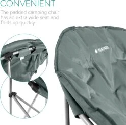 Navaris Klapstoel XXL - Campingstoel Met Opbergtas - Draagbare Stoel Voor Kamperen, Festivals En Vissen -Strandstoel - Inklapbaar - Grijs -Winkel Voor Kampeerartikelen 1200x1188 1