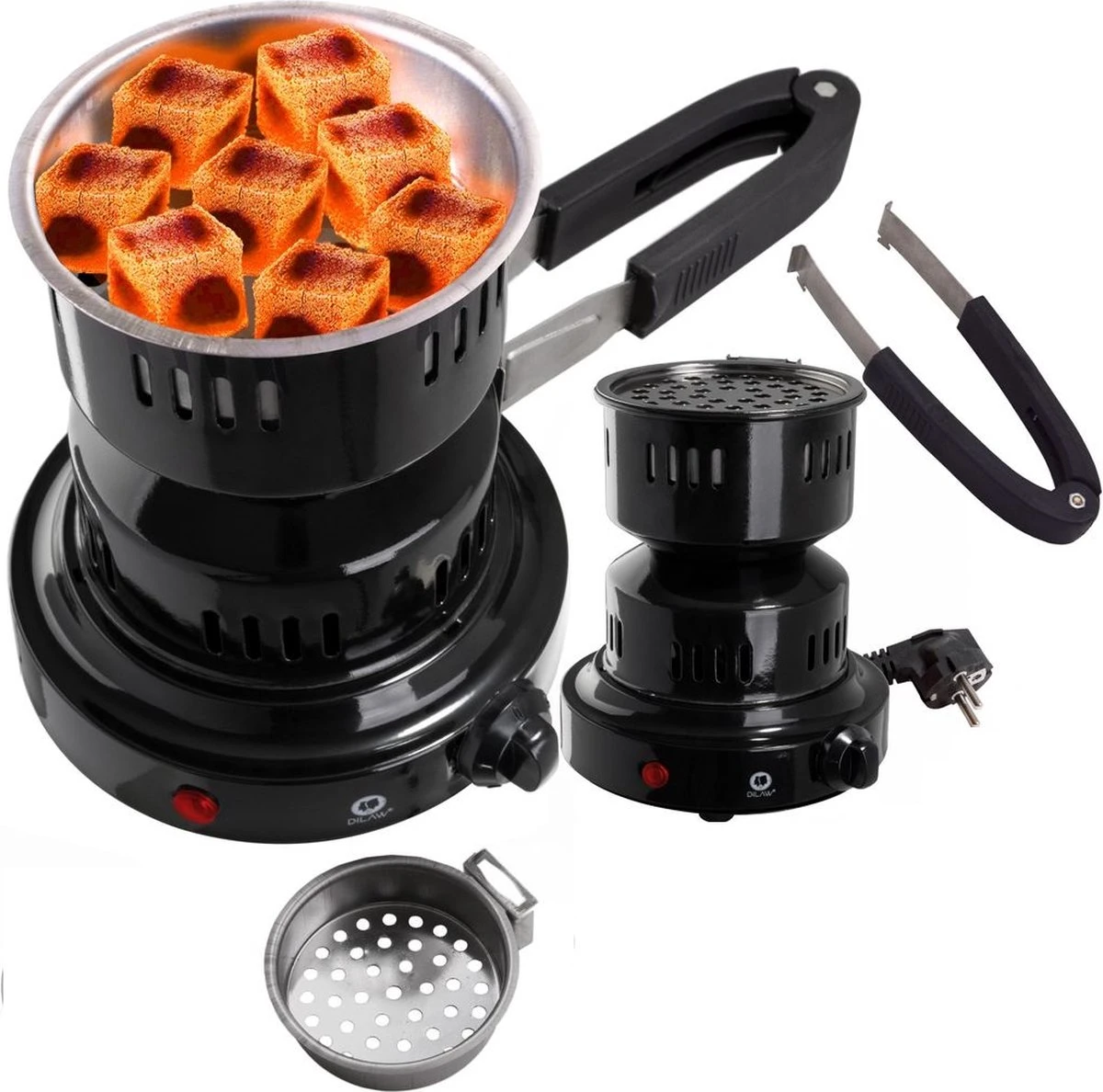 SMH LINE® Kolenbrander - Elektrische Kolenbrander - 600W - Incl. Tang 3 SMH LINE® Kolenbrander - Elektrische Kolenbrander - 600W - Incl. Tang