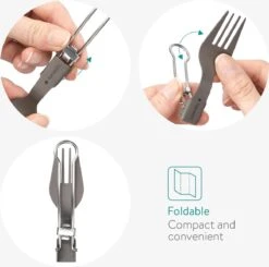 Navaris Campingbestek Van Titanium - Set Met Vork, Mes En Lepel - Inklapbaar - Bestekset Voor Onderweg - Inclusief Karabijnhaak En Bewaarzakje 23 Navaris Campingbestek Van Titanium - Set Met Vork, Mes En Lepel - Inklapbaar - Bestekset Voor Onderweg - Inclusief Karabijnhaak En Bewaarzakje -Winkel Voor Kampeerartikelen 1200x1188 8