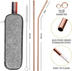 House Of Husk Reisbestek - Reis Bestekset - Chopsticks - Metalen Rietjes Met Borstel - Lepel - Vaatwasserbestendig - RVS - 7 Delig - Rose Goud 9 House Of Husk Reisbestek - Reis Bestekset - Chopsticks - Metalen Rietjes Met Borstel - Lepel - Vaatwasserbestendig - RVS - 7 Delig - Rose Goud -Winkel Voor Kampeerartikelen 1200x1193 10