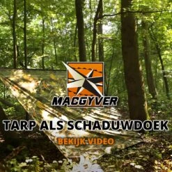 MacGyver® ‘3-in-1’ Tent | Tarp – Schaduwdoek – Hangmat | Strandtent | Outdoor-tent | Shelter | Vistent | 280 X 280 Cm | Camouflage | Waterdicht | Lichtgewicht -Winkel Voor Kampeerartikelen 1200x1198