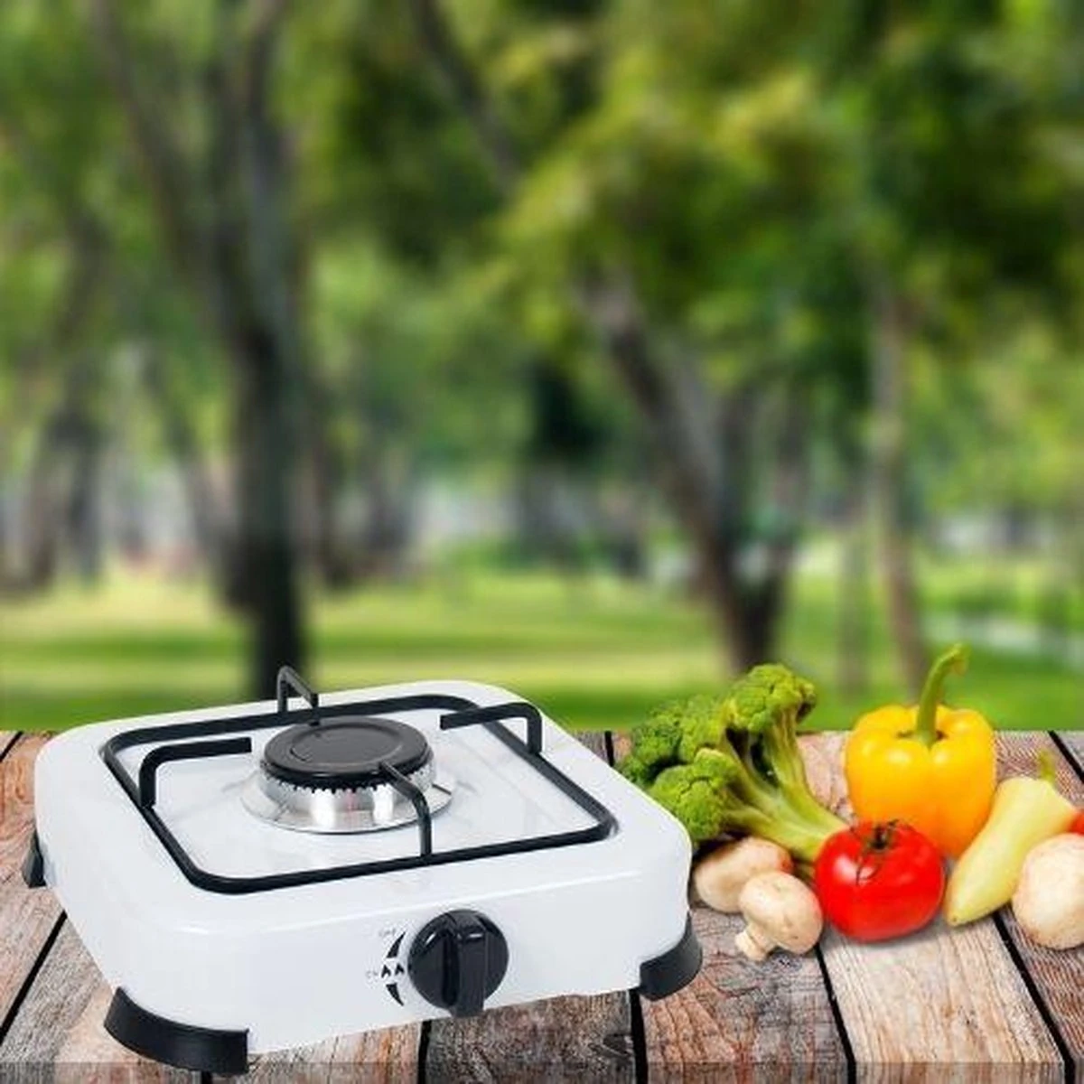 Orange85 Camping - Gaspit - Wit - 1 Pit - 26 Cm - Kamperen - Kooktoestel Camping - Koken 5 Orange85 Camping - Gaspit - Wit - 1 Pit - 26 Cm - Kamperen - Kooktoestel Camping - Koken - Afbeelding 3