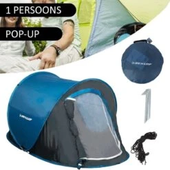 Dunlop Pop Up Tent 220 X 120 X 90 Cm - Grijs/ Blauw - 1 Persoons 16 Dunlop Pop Up Tent 220 X 120 X 90 Cm - Grijs/ Blauw - 1 Persoons -Winkel Voor Kampeerartikelen 1200x1200 1096
