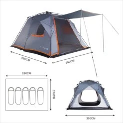 Where Tomorrow Gezinstent Met Zonnendak 300X395X200 Cm- Grijs - 5 Persoons -Winkel Voor Kampeerartikelen 1200x1200 1204