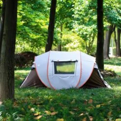Fly Lab Luxe Pop Up Tent - Kampeer Tent - Grijs/Oranje - 4 Persoons -Winkel Voor Kampeerartikelen 1200x1200 1208