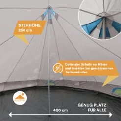 Skandika Tipii II Tent – Tipi-tenten – Teepee – 8 Persoons Campingtent – Muggengaas – 250 Cm Stahoogte – Uitneembare Tentvloer – 3000 Mm Waterkolom – Indische Tent, Partytent, Festivaltent – Outdoor, Camping, Tuin – Kamperen – Grijs/turquoise 14 Skandika Tipii II Tent – Tipi-tenten – Teepee – 8 Persoons Campingtent – Muggengaas – 250 Cm Stahoogte – Uitneembare Tentvloer – 3000 Mm Waterkolom – Indische Tent, Partytent, Festivaltent – Outdoor, Camping, Tuin – Kamperen – Grijs/turquoise -Winkel Voor Kampeerartikelen 1200x1200 1245