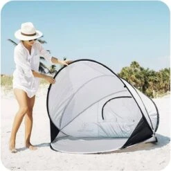 Deryan Luxe Pop Up Strandtent XXL - Anti-UV 50+ - Zilver -Winkel Voor Kampeerartikelen 1200x1200 1256