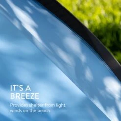 Navaris Windscherm Voor Het Strand - Zon- En Windbescherming Voor Drie Personen - Pop-up Speeltent Met UV- Bescherming - Beach Shelter Met Draagtas -Winkel Voor Kampeerartikelen 1200x1200 1262