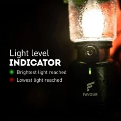 Favour L0818 Retro Camping Lamp Oplaadbaar LED, 320 Lumen, IP64 Waterdicht, Draagbare Kampeerlamp, Tentlamp, Acculamp, Traploos Dimbare Lamp Incl. Kaarslicht-modus, Groen -Winkel Voor Kampeerartikelen 1200x1200 1301