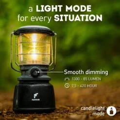 Favour L0944 Retro LED Lantaarn Hoog Vermogen 1300 Lumen, Vintage Design, Tuinlantaarn, Camping Lamp, Stormlantaarn Kleurtemperatuur Instelbaar Warm Wit Tot Koel Wit, Traploos Dimbaar Incl. Kaarslichtstand -Winkel Voor Kampeerartikelen 1200x1200 1334