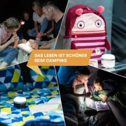 Skandika Campinglamp Tarfala – Tentlampen – Campinglampen – Kampeerlamp – Tentlamp Oplaadbaar, Traploos Dimbaar, Ophanghaak, USB Aansluiting – 3600 MAh Powerbank – Warm Wit, Koel Wit, 110 H Batterij – Tentlamp Buiten – Energieklasse A ++ - Zwart -Winkel Voor Kampeerartikelen 1200x1200 1381