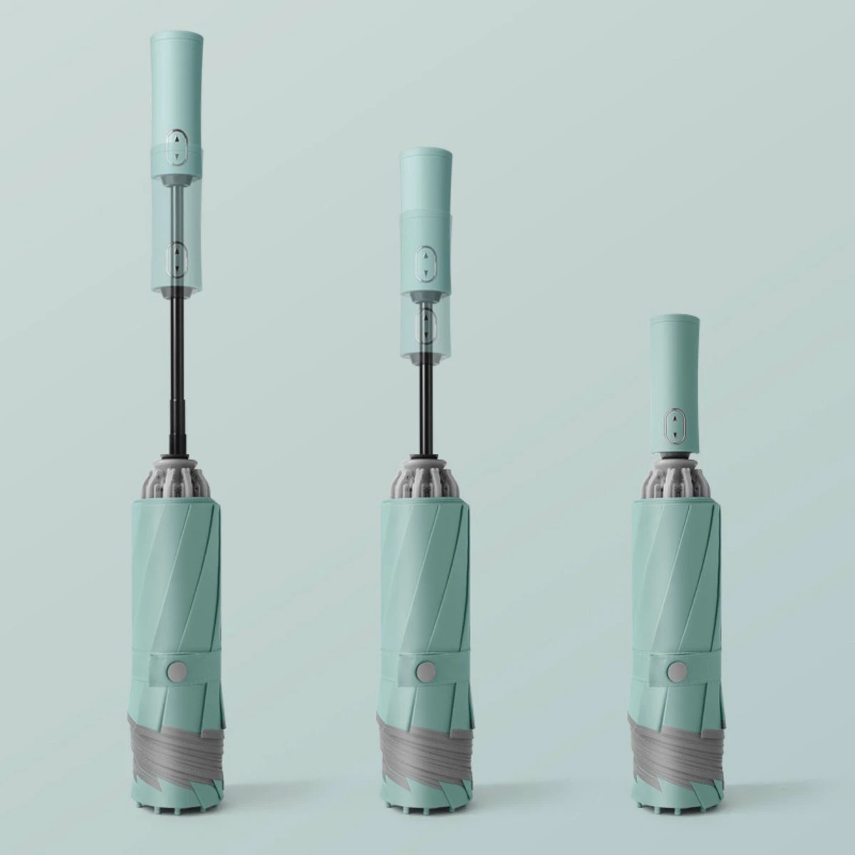 Tamarow™ Automatische Opvouwbare Paraplu - Omgekeerd Design - Windproof - Lichtgewicht - Reflectie - Omgekeerd Design - Licht Groen 6 Tamarow™ Automatische Opvouwbare Paraplu - Omgekeerd Design - Windproof - Lichtgewicht - Reflectie - Omgekeerd Design - Licht Groen - Afbeelding 4