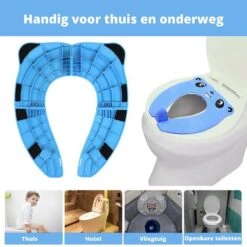 Blauwe Opvouwbare Toilet Zitje - WC Verkleiner - WC Bril Verkleiner- Urinoirs Kind - Toilet Training - Plas Trainer Zitje - Reis Accessoires - Camping Toilet Zitje - Toilet Verkleiner - Toilet Bril Verkleiner -Winkel Voor Kampeerartikelen 1200x1200 1501