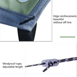 Merkloos TDR - Outdoor Draagbaar Zonnescherm Met Opbergtas - Waterdicht - Tarps Voor Kamperen 300 *300cm - 3-4 Personen -Leger Groen -Winkel Voor Kampeerartikelen 1200x1200 152
