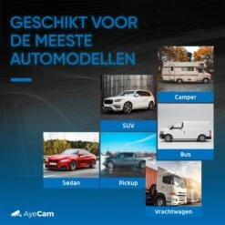 AyeCam Achteruitrijcamera - 4,3 Inch Scherm - 2 Kanaals – Nachtzicht - Incl. Begeleidingslijnen -Winkel Voor Kampeerartikelen 1200x1200 1587