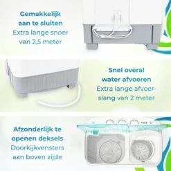 XatiX - Mini Wasmachine Met Dubbele Trommel 5,6 Kg - Toerental 1400 -Winkel Voor Kampeerartikelen 1200x1200 1607