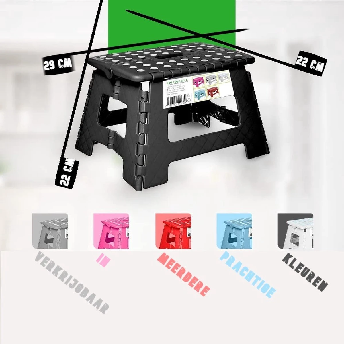 Splendole Opstapje Inklapbaar Caravanopstapje - Opvouwbaar - 100 Kg - Grijze Krukje 5 Splendole Opstapje Inklapbaar Caravanopstapje - Opvouwbaar - 100 Kg - Grijze Krukje - Afbeelding 3