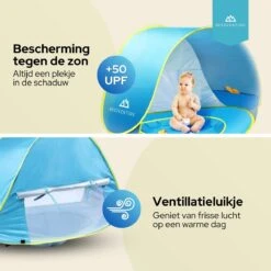 Needventure Baby Strandtent - Pop Up Tent - Windscherm Strand - Camping Strandtentje - Speeltent - Blauw -Winkel Voor Kampeerartikelen 1200x1200 166