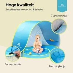 Needventure Baby Strandtent - Pop Up Tent - Windscherm Strand - Camping Strandtentje - Speeltent - Blauw -Winkel Voor Kampeerartikelen 1200x1200 167