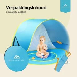 Needventure Baby Strandtent - Pop Up Tent - Windscherm Strand - Camping Strandtentje - Speeltent - Blauw -Winkel Voor Kampeerartikelen 1200x1200 168