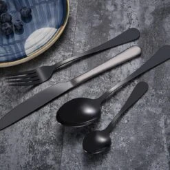 SMILON Bestekset In Koffer Zwart - 16 Delig Messen Vorken Lepels Voor 4 Personen - Camping - Ideaal Voor Reizen, Kamperen, Thuis -Winkel Voor Kampeerartikelen 1200x1200 1685