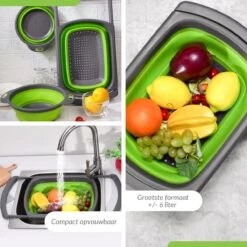 Buxibo - 3-Delige Keuken Vergiet Set Inklapbaar Groen/Grijs -Winkel Voor Kampeerartikelen 1200x1200 1693