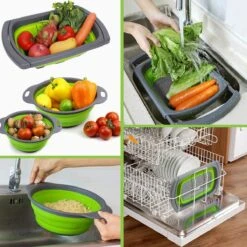 Buxibo - 3-Delige Keuken Vergiet Set Inklapbaar Groen/Grijs -Winkel Voor Kampeerartikelen 1200x1200 1699