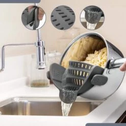 SensaHome- Siliconen Vergiet - Keuken Afgietdeksel - Afgiethulp - Siliconen - BPA Vrij - Grijs -Winkel Voor Kampeerartikelen 1200x1200 1723