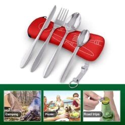 Roestvrij Staal Bestek (kampeerset) – Draagbare Reislepels, -vork En -mes Voor Festivals, Camping Of Trektochten - Wordt Geleverd Met Een Neopreen Draagtasje Met Een Lichtgewicht Flesopener 8 Roestvrij Staal Bestek (kampeerset) – Draagbare Reislepels, -vork En -mes Voor Festivals, Camping Of Trektochten - Wordt Geleverd Met Een Neopreen Draagtasje Met Een Lichtgewicht Flesopener -Winkel Voor Kampeerartikelen 1200x1200 1764