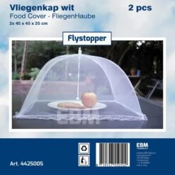 Vliegenkapjes Opvouwbaar 2 Stuks - Wit - 45 X 25 Cm | Flystopper -Winkel Voor Kampeerartikelen 1200x1200 1773