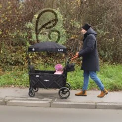 FableKids LEO X4Plus Opvouwbare Wagen Met Dak Fossil Grey -Winkel Voor Kampeerartikelen 1200x1200 1783