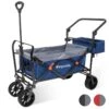 LifeGoods Bolderkar - Opvouwbaar - Tot 120KG - 103L - Extra Draagtas En Duwstang - Wasbaar Polyester - 98x45cm - Blauw/Grijs -Winkel Voor Kampeerartikelen 1200x1200 1831