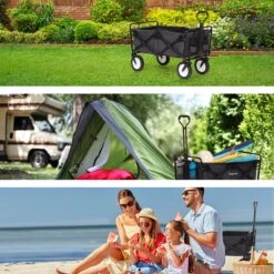 LifeGoods Bolderkar - Opvouwbaar - Draaibare Wielen - 2 Standen - 70KG Draagkracht - Zwart -Winkel Voor Kampeerartikelen 1200x1200 1864