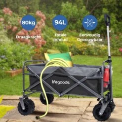 LifeGoods Bolderkar - Opvouwbaar - Tot 80KG - 94L - Wasbaar Polyester - 98x45cm - Zwart/Grijs 14 LifeGoods Bolderkar - Opvouwbaar - Tot 80KG - 94L - Wasbaar Polyester - 98x45cm - Zwart/Grijs -Winkel Voor Kampeerartikelen 1200x1200 1871