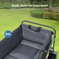 LifeGoods Bolderkar - Opvouwbaar - Tot 80KG - 94L - Wasbaar Polyester - 98x45cm - Zwart/Grijs 16 LifeGoods Bolderkar - Opvouwbaar - Tot 80KG - 94L - Wasbaar Polyester - 98x45cm - Zwart/Grijs -Winkel Voor Kampeerartikelen 1200x1200 1873