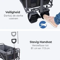 LifeGoods Bolderkar - Opvouwbaar - Tot 80KG - 94L - Wasbaar Polyester - 98x45cm - Zwart/Grijs 21 LifeGoods Bolderkar - Opvouwbaar - Tot 80KG - 94L - Wasbaar Polyester - 98x45cm - Zwart/Grijs -Winkel Voor Kampeerartikelen 1200x1200 1878