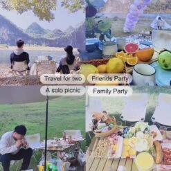 Buxibo - Lichtgewicht Vouwbare Campingtafel - Inklapbaar - Vis/Tuin/Picknick Tafel - Kamperen - Met Opberghoes - Aluminium - Grijs -Winkel Voor Kampeerartikelen 1200x1200 188