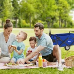 LifeGoods Bolderkar - Opvouwbaar - Draaibare Wielen - 2 Standen - 70KG Draagkracht - Blauw -Winkel Voor Kampeerartikelen 1200x1200 1893