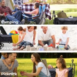 LifeGoods Bolderkar - Opvouwbaar - Tot 120KG - 103L - Extra Draagtas En Duwstang - Wasbaar Polyester - 98x45cm - Zwart/Grijs -Winkel Voor Kampeerartikelen 1200x1200 1914