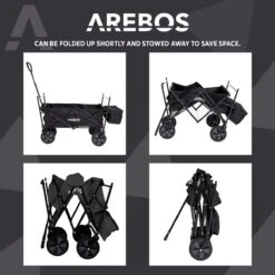 AREBOS Handwagen Vouwbare Dak Handwagen Vouwbare Trolley Uitrustingswagen Zwart 16 AREBOS Handwagen Vouwbare Dak Handwagen Vouwbare Trolley Uitrustingswagen Zwart -Winkel Voor Kampeerartikelen 1200x1200 1930